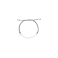Pulseira de cordão prata, pérola e verde TOUS Color