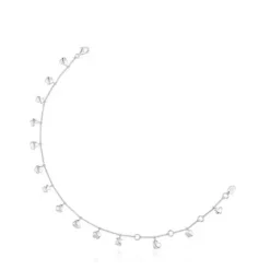 Pulseira de pé em prata com motivos Bold Motif