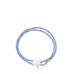 Pulseira elástica azul com estrela em prata Sweet Dolls