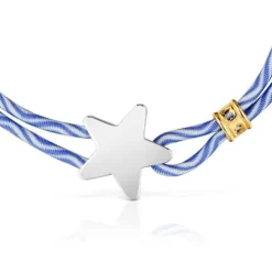 Pulseira elástica azul com estrela em prata Sweet Dolls