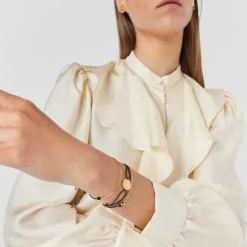Pulseira em nylon e ouro Oursin