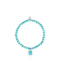 Pulseira em prata e magnesite tingida TOUS Icon Color