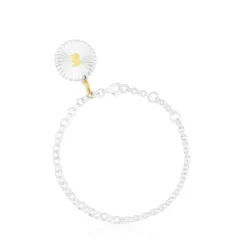 Pulseira em prata e prata vermeil urso Iris Motif