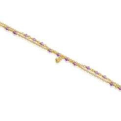 Pulseira em prata vermeil e ametista Bold Bear