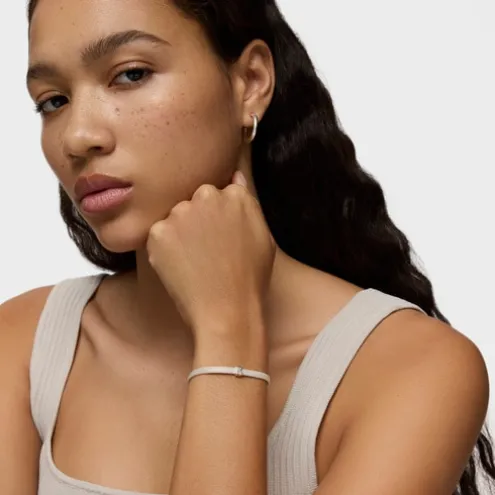 Pulseira estreita Real Sisy em Prata