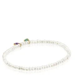 Pulseira Glory em Pérolas e Prata Vermeil com Amazonite e Ametista