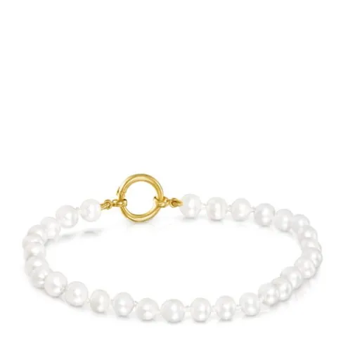 Pulseira Hold em Pérolas e Ouro
