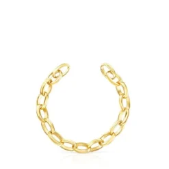 Pulseira Hold oval em Prata Vermeil