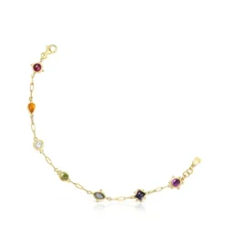 Pulseira Magic Nature em prata vermeil e pedras preciosas