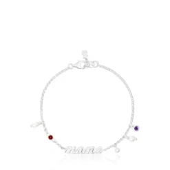 Pulseira Mama em prata, pérolas cultivadas e pedras preciosas TOUS Mama