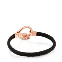 Pulseira média Hold em Prata Vermeil rosa e Aço