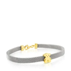 Pulseira Mesh em Ouro e Aço