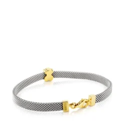 Pulseira Mesh em Ouro e Aço