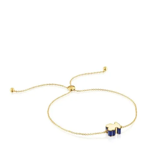 Pulseira motivo de urso em ouro e lápis-lazúli TOUS 1950