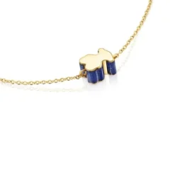 Pulseira motivo de urso em ouro e lápis-lazúli TOUS 1950