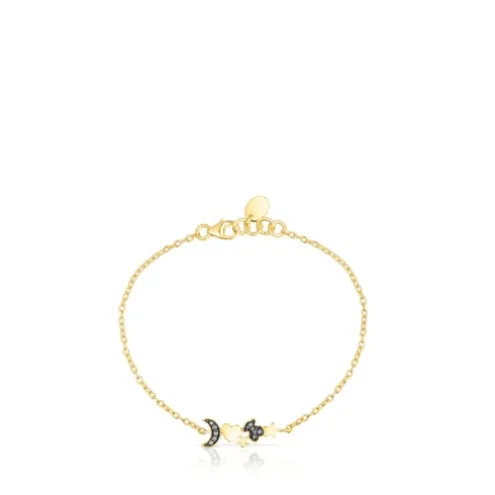 Pulseira Nocturne em Prata vermeil e motivos de Diamantes