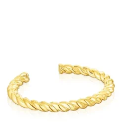 Pulseira rígida Twisted em prata vermeil
