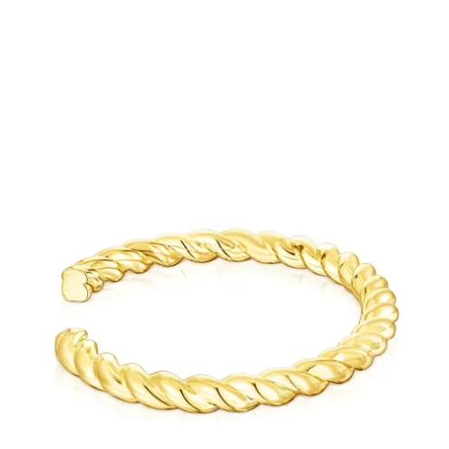 Pulseira rígida Twisted em prata vermeil