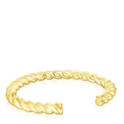Pulseira rígida Twisted em prata vermeil