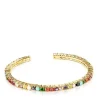 Pulseira Straight Color em Prata vermeil e Pedras preciosas