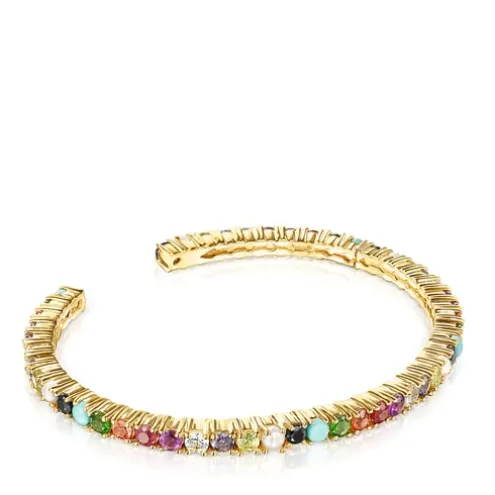 Pulseira Straight Color em Prata vermeil e Pedras preciosas