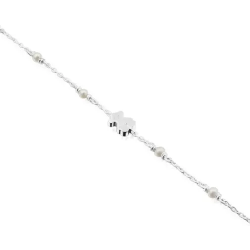 Pulseira Super Power em Prata com Pérolas