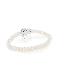 Pulseira Sweet Dolls menina de Pérolas e Prata