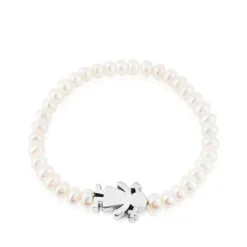 Pulseira Sweet Dolls menina de Pérolas e Prata