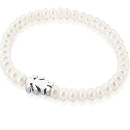Pulseira Sweet Dolls menina em Prata e Pérolas