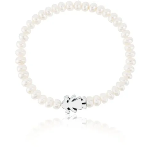 Pulseira Sweet Dolls menina em Prata e Pérolas