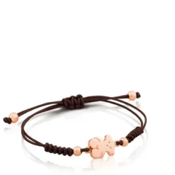 Pulseira Sweet Dolls urso em Prata Vermeil rosa