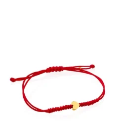 Pulseira Sweet Dolls XXS coração de Cordão na cor vermelha e Ouro