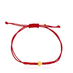 Pulseira Sweet Dolls XXS coração de Cordão na cor vermelha e Ouro