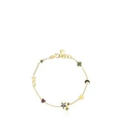 Pulseira Teddy Bear em Prata vermeil e Pedras preciosas