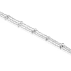 Pulseira tripla corrente em prata TOUS Basics