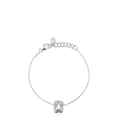 Pulseira triplo urso em prata Bickie