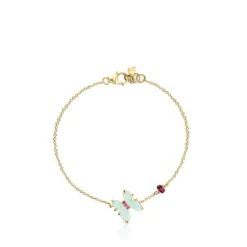 Pulseira Vita em Ouro com Amazonite e Rubi