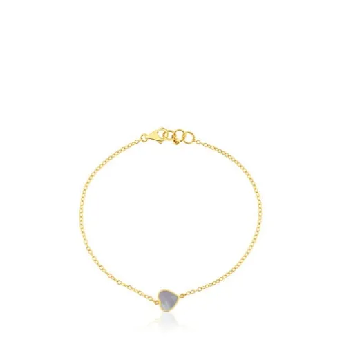 Pulseira XXS coração em Ouro e Nácar