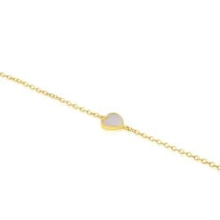 Pulseira XXS coração em Ouro e Nácar