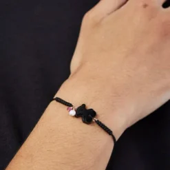 Pulseira New Tibet em Prata Vermeil rosa com Pedras Preciosas