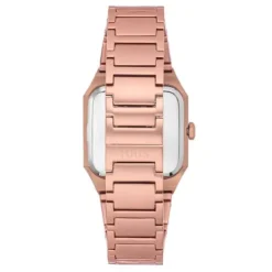 Relógio analógico com bracelete em alumínio rose gold e zircónias Karat Squared