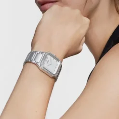 Relógio analógico com bracelete em alumínio e zircónias Karat Squared