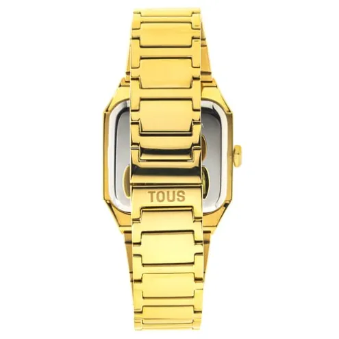 Relógio analógico com bracelete em aço IPG dourado Karat Squared