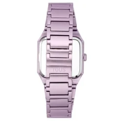 Relógio analógico com bracelete em alumínio rosa Karat Squared