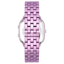 Relógio digital com bracelete em aço em cor malva D-Logo
