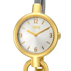 Relógio Hold Charms em Aço IP dourado com correia em Aço