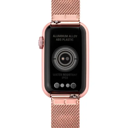 Relógio smartwatch com bracelete em aço IPRG rosado e caixa de alumínio na cor IPRG rosado TOUS T-Band Mesh