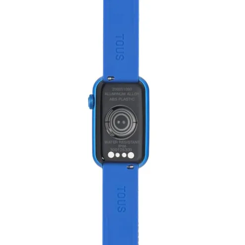 Relógio smartwatch com correia em nylon e correia em silicone azul T-Band