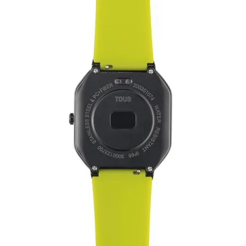 Relógio smartwatch com correia em nylon e correia em silicone verde B-Connect