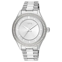 Relógio T-Shine em aço com zircónias cúbicas